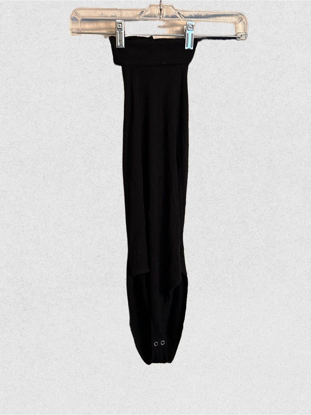 Forever 21 Black Ribbed Strapless Bodysuit